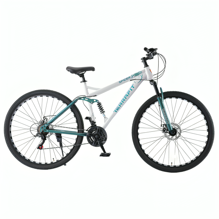 Foto 2 pulgar | Bicicleta De Montaña Spider Doble Suspension R29 21v Blanco/verde
