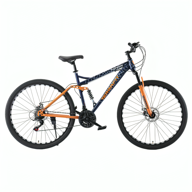 Foto 2 pulgar | Bicicleta De Montaña Spider Doble Suspension R29 21v Azul/naranja