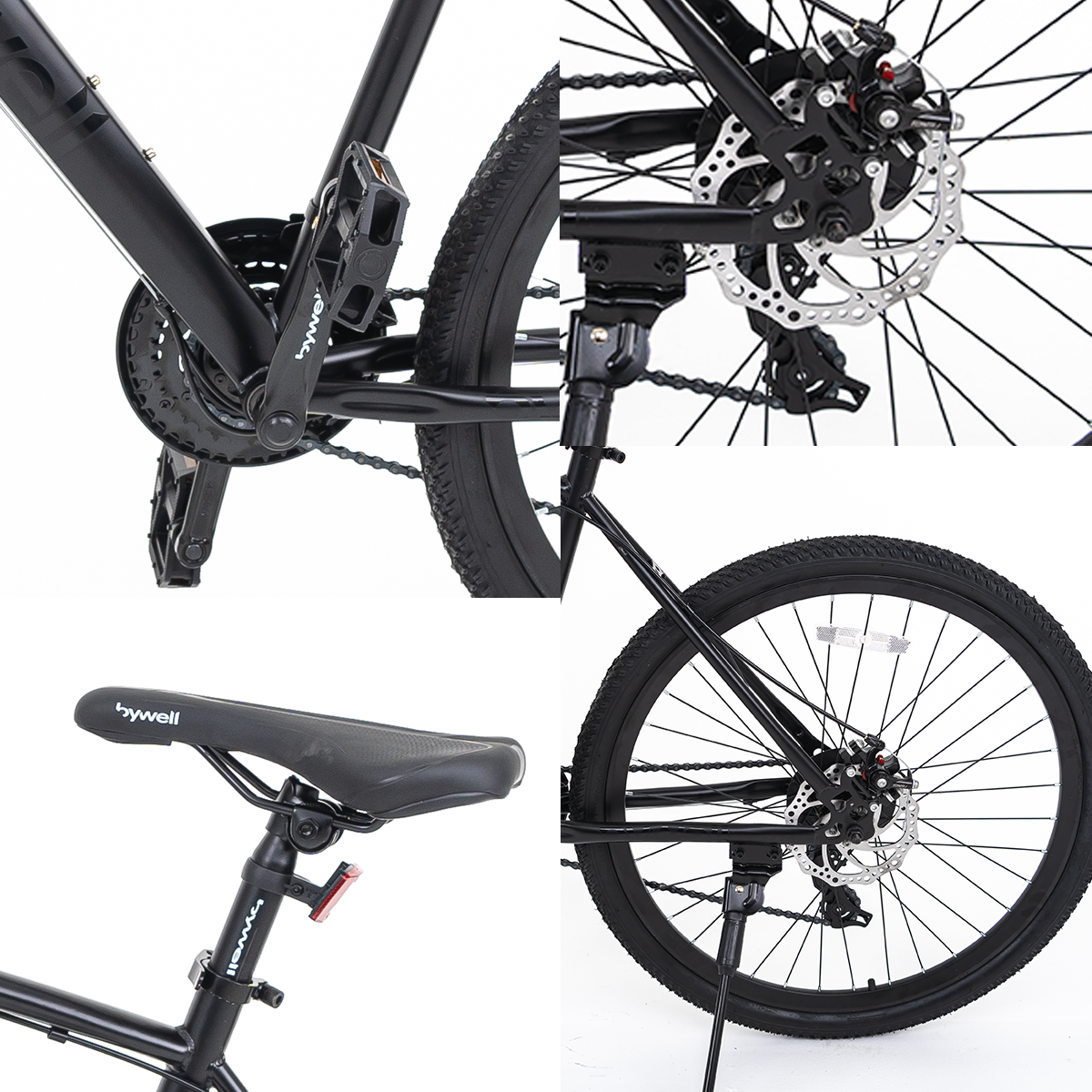 Foto 5 pulgar | Bicicleta de Montaña Bywell Rodada 26″ de 24 Velocidades Negro