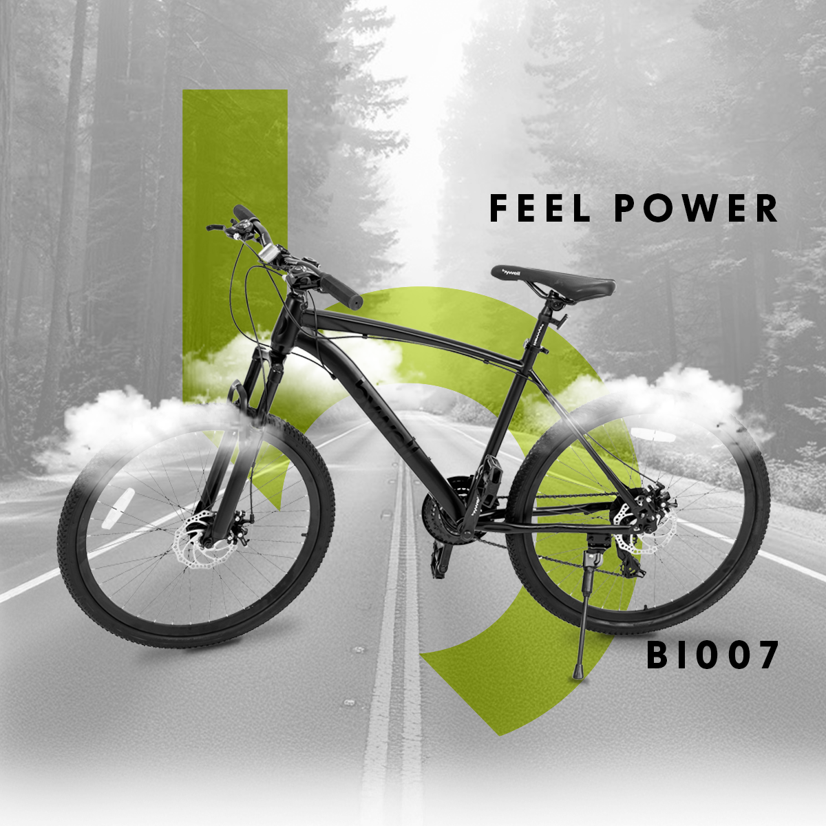 Foto 6 pulgar | Bicicleta de Montaña Bywell Rodada 26″ de 24 Velocidades Negro