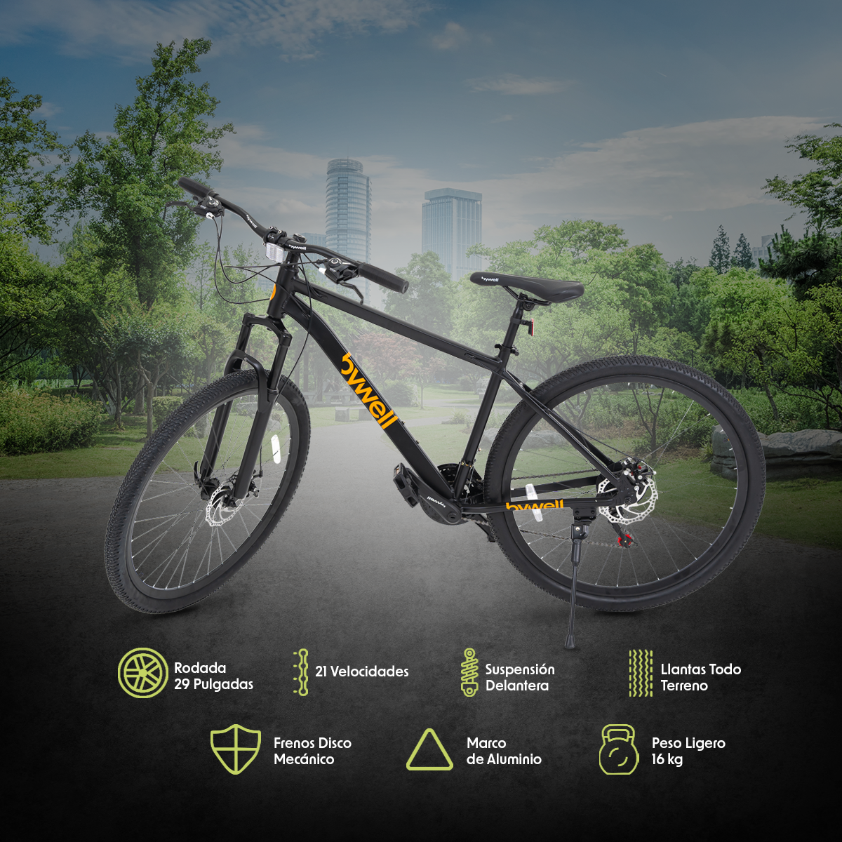 Foto 3 pulgar | Bicicleta de Montaña Rodada 29″ de 21 Velocidades Negro