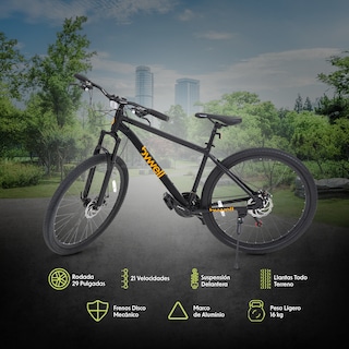 Foto 2 | Bicicleta de Montaña Rodada 29″ de 21 Velocidades Negro