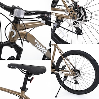 Foto 4 | Bicicleta de Montaña Bywell Rodada 26″ de 24 Velocidades Café