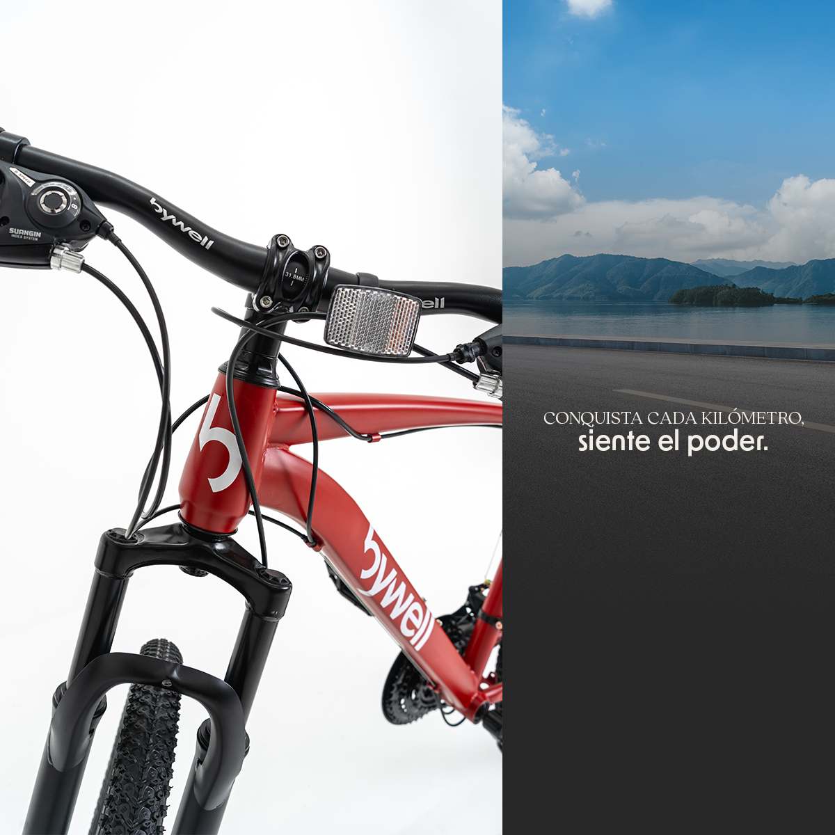 Foto 4 pulgar | Bicicleta de Montaña Bywell Rodada 26″ de 24 Velocidades Rojo