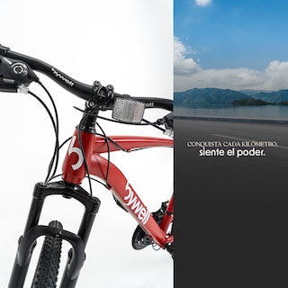 Foto 3 | Bicicleta de Montaña Bywell Rodada 26″ de 24 Velocidades Rojo