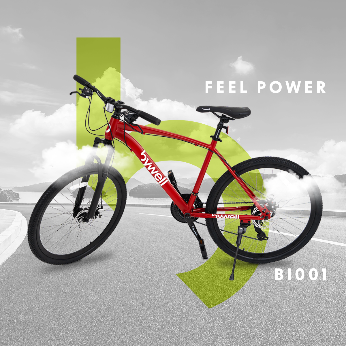 Foto 6 pulgar | Bicicleta de Montaña Bywell Rodada 26″ de 24 Velocidades Rojo