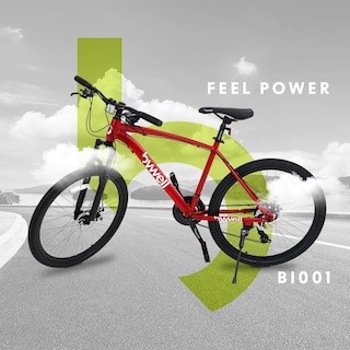 Foto 5 | Bicicleta de Montaña Bywell Rodada 26″ de 24 Velocidades Rojo