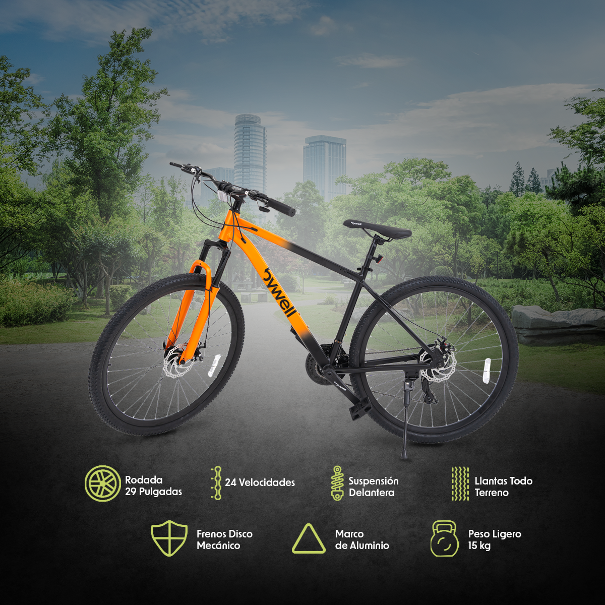 Foto 2 | Bicicleta De Montaña 29″ De 24 Velocidades Aluminio