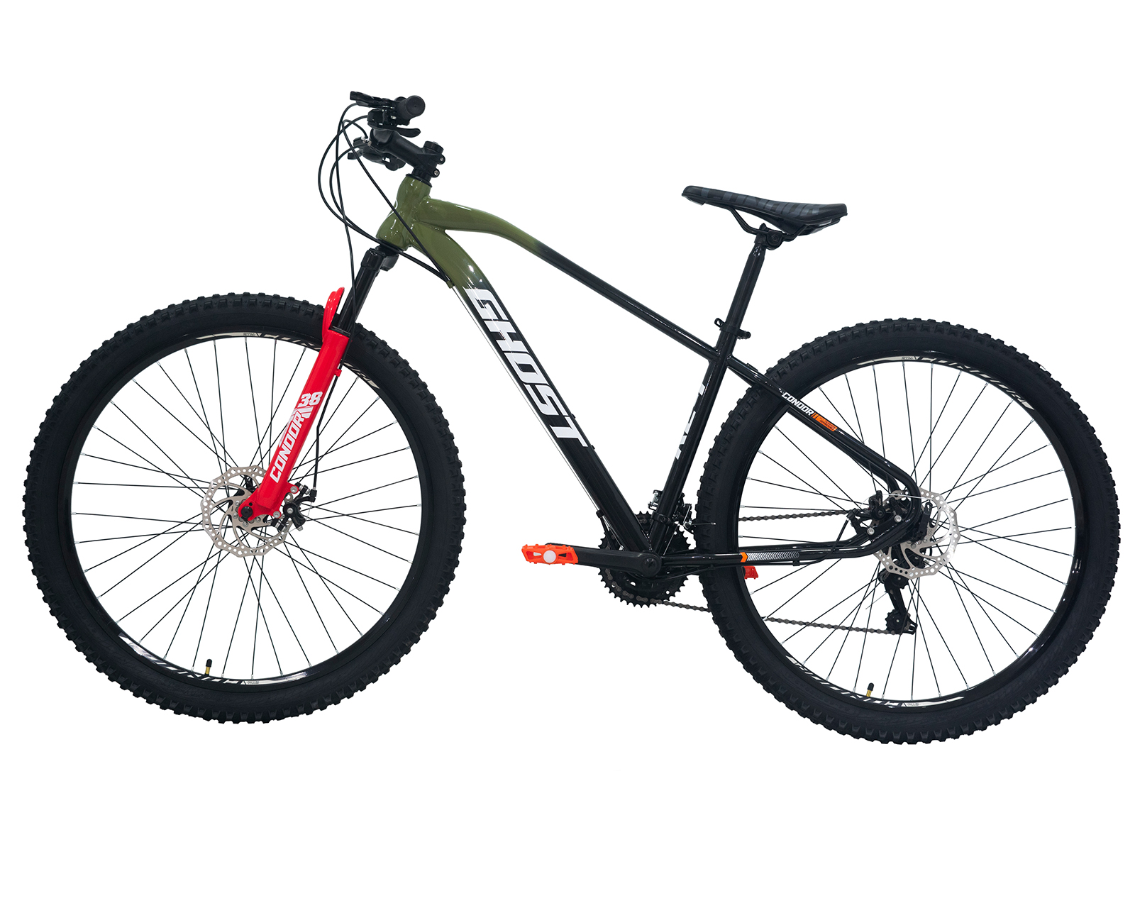 Foto 8 | Bicicleta Ghost Claw Rodada 26 Verde De Montaña
