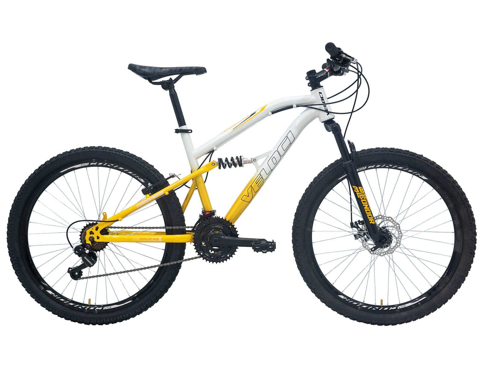 Bicicleta Veloci Naukas Pro Fd Rodado 26 Oro De Montaña