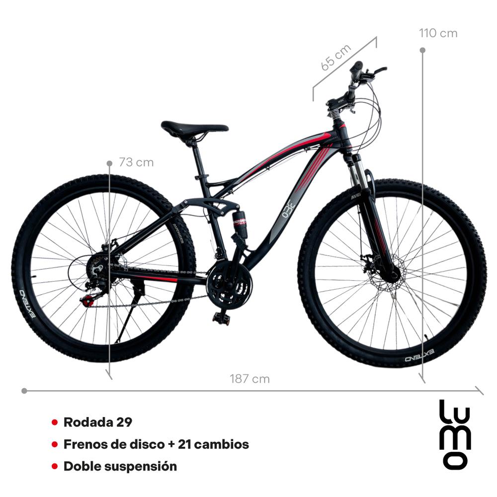 Foto 3 pulgar | Bicicleta De Montaña Aluminio Doble Suspensión R29 Shimano