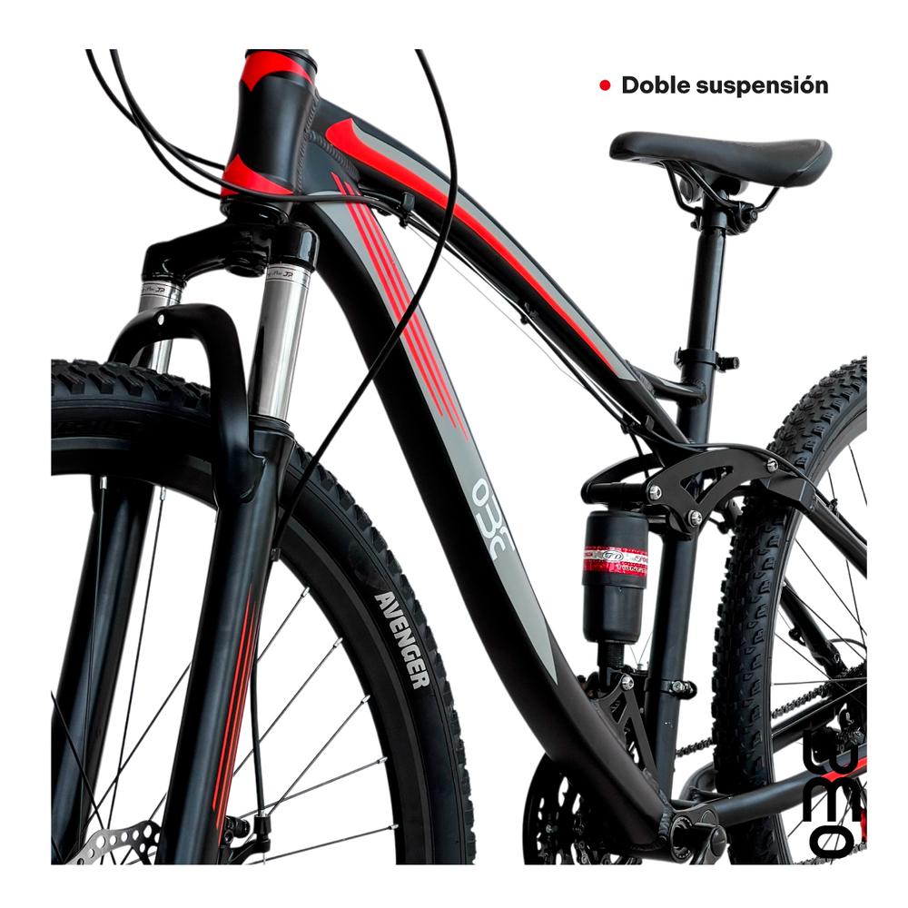 Foto 5 pulgar | Bicicleta De Montaña Aluminio Doble Suspensión R29 Shimano
