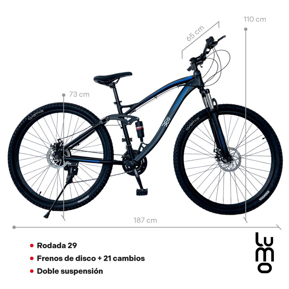 Foto 2 | Bicicleta de Montaña Aluminio Doble Suspensión R29 Shimano