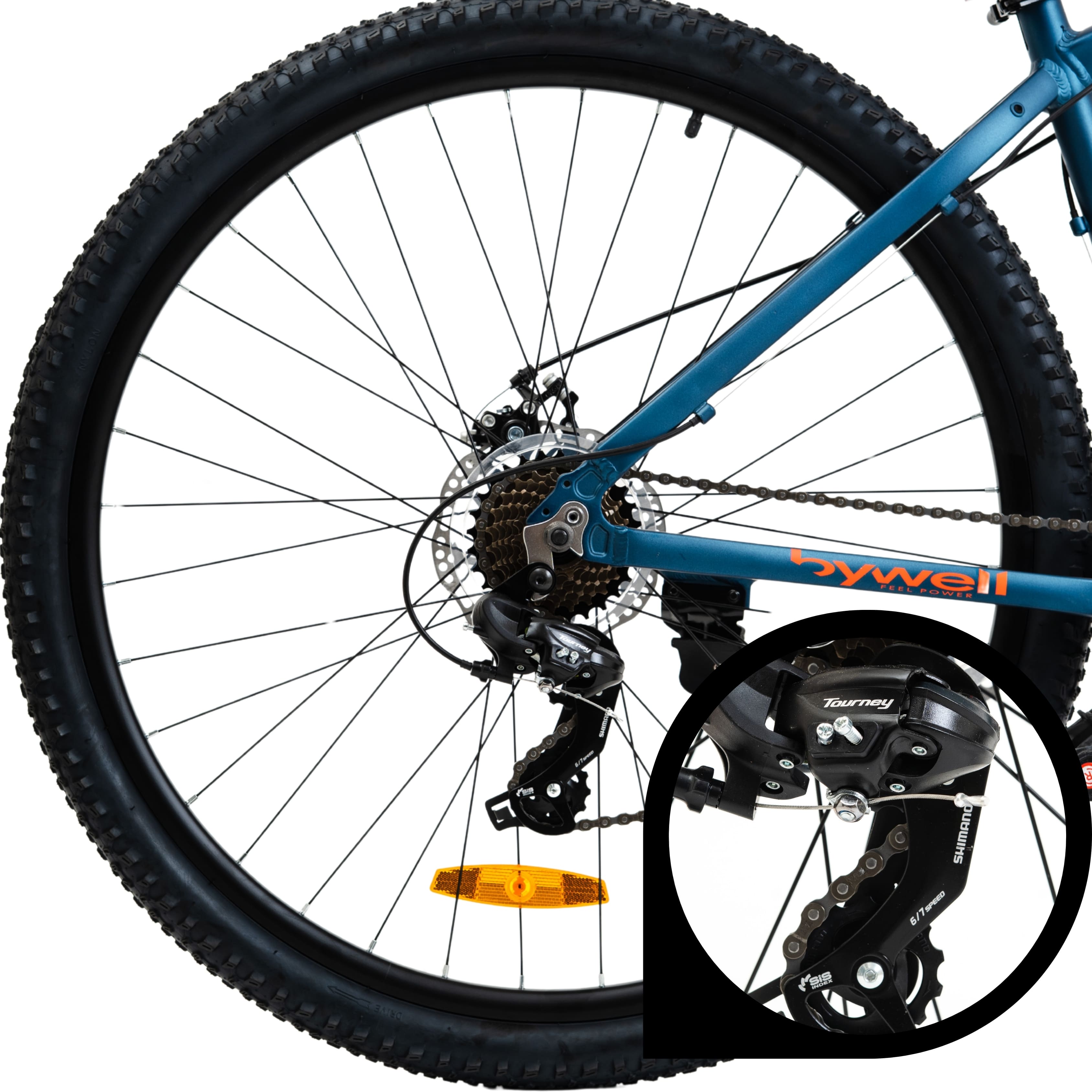 Foto 6 | Bicicleta de Montaña Bywell Shimano Velocidad 24 Rodada 29 Azul y Naranja