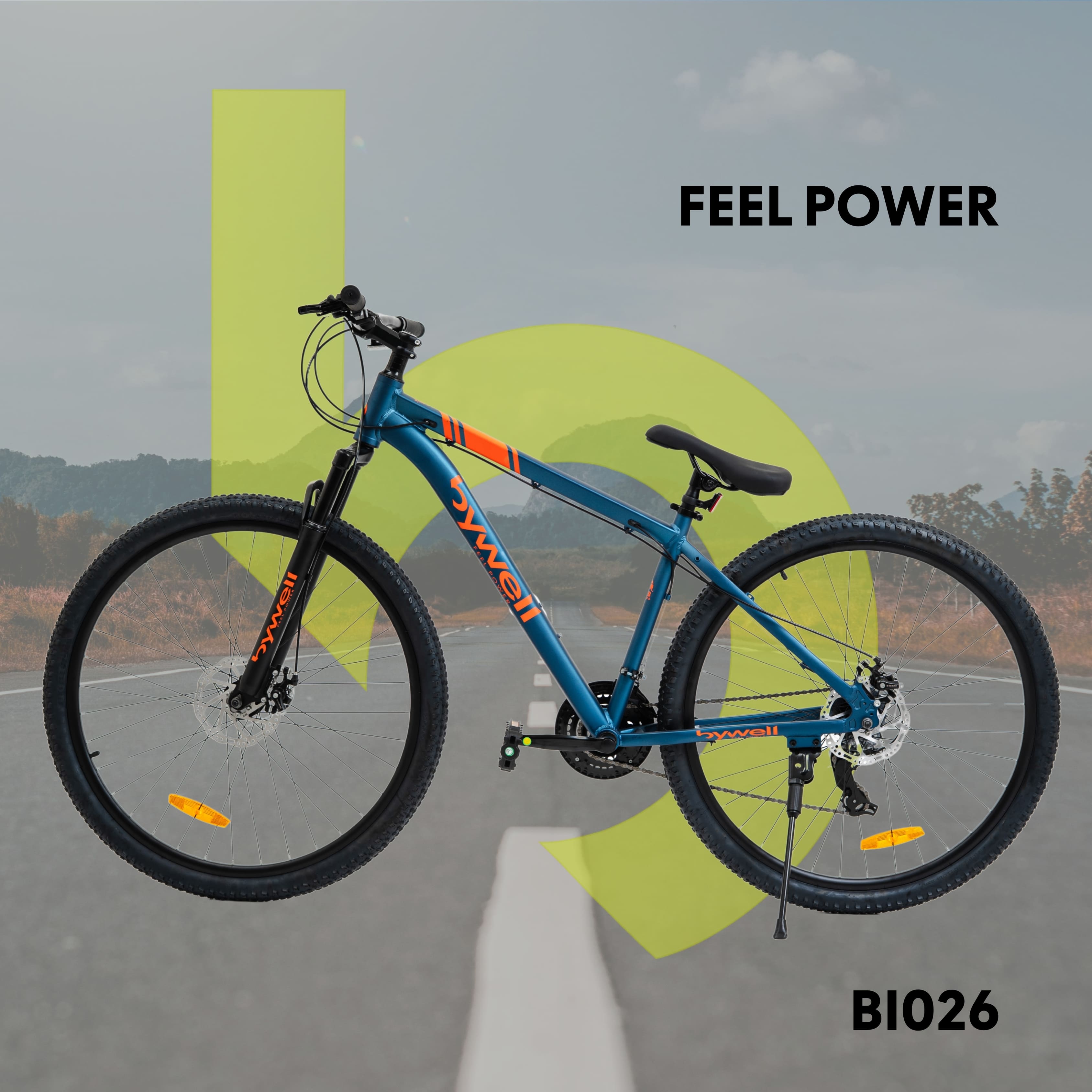 Foto 9 pulgar | Bicicleta de Montaña Bywell Shimano Velocidad 24 Rodada 29 Azul y Naranja