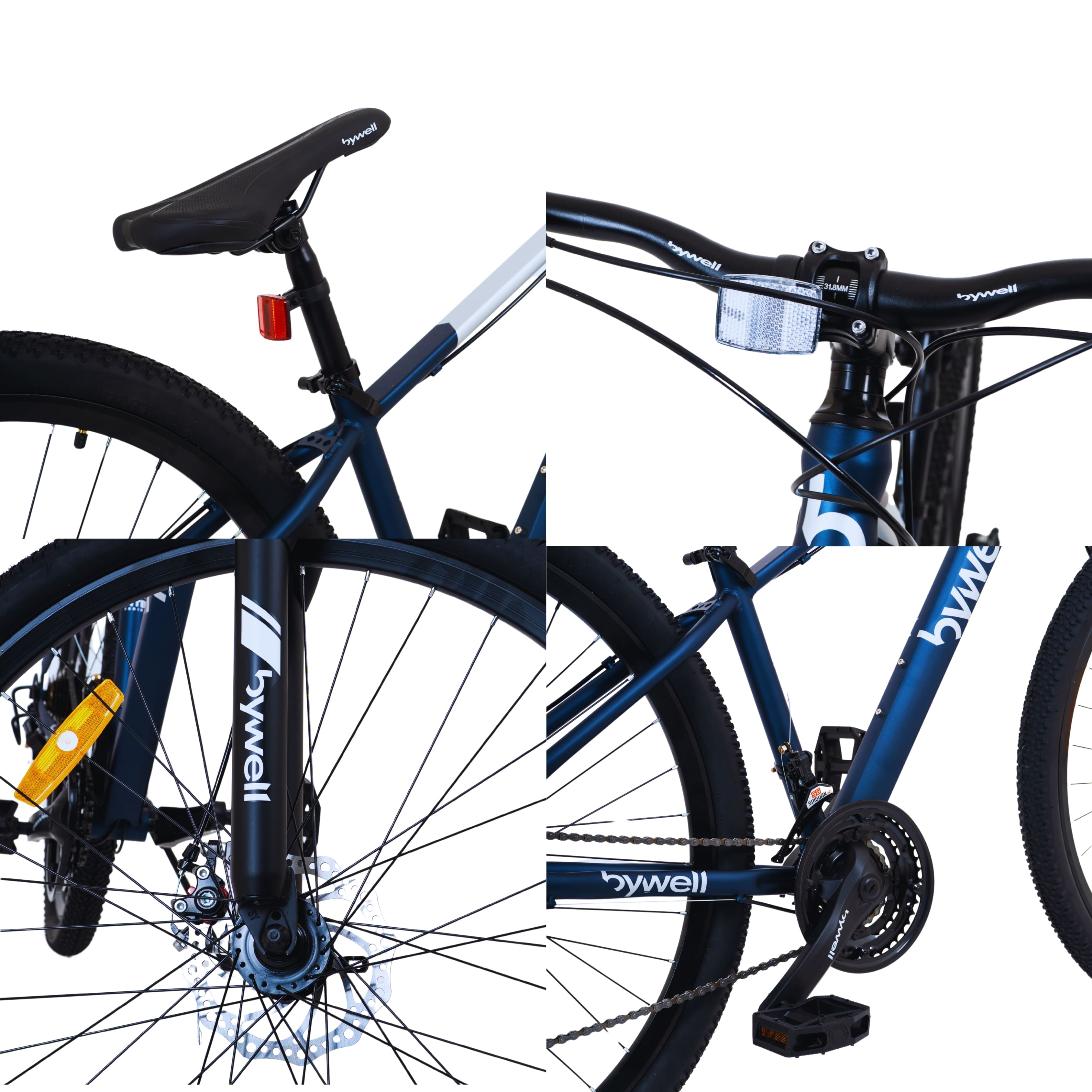 Foto 5 pulgar | Bicicleta de Montaña Bywell Velocidad 21 Aluminio Rodada 29 Azul