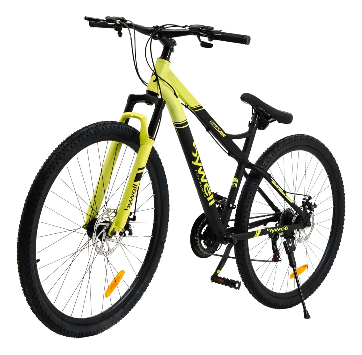 Bicicleta De Montaña Bywell Shimano Velocidad 21 Rodada 29 Verde/negro