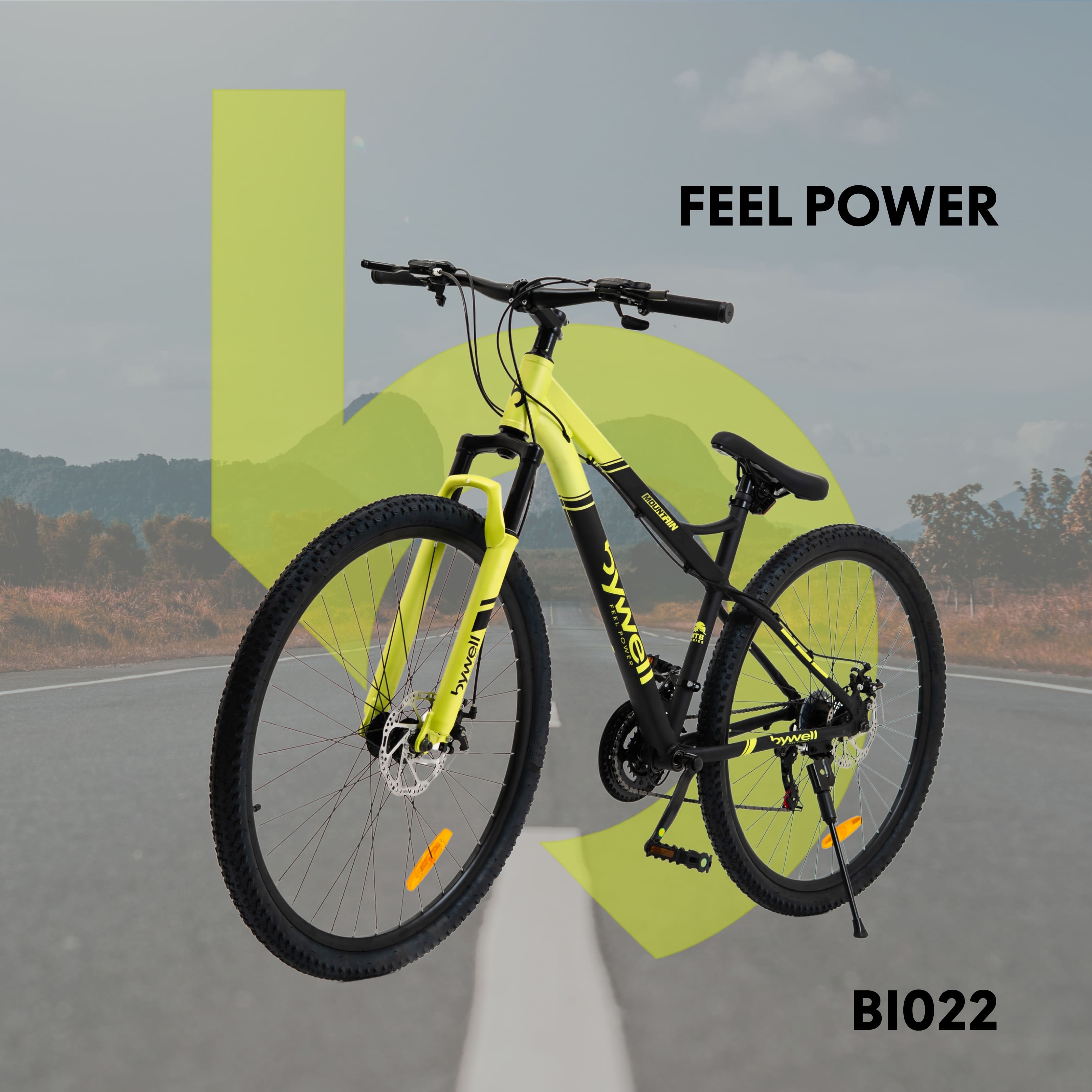 Foto 8 | Bicicleta de Montaña Bywell Shimano Velocidad 21 Rodada 29 Verde y Negro