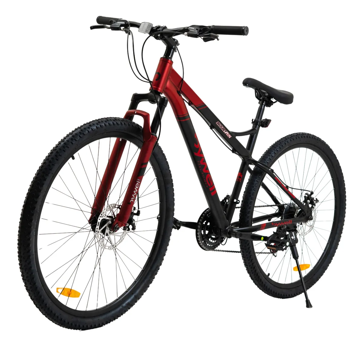 Bicicleta De Montaña Bywell Shimano Velocidad 21 Rodada 29 Rojo/negro