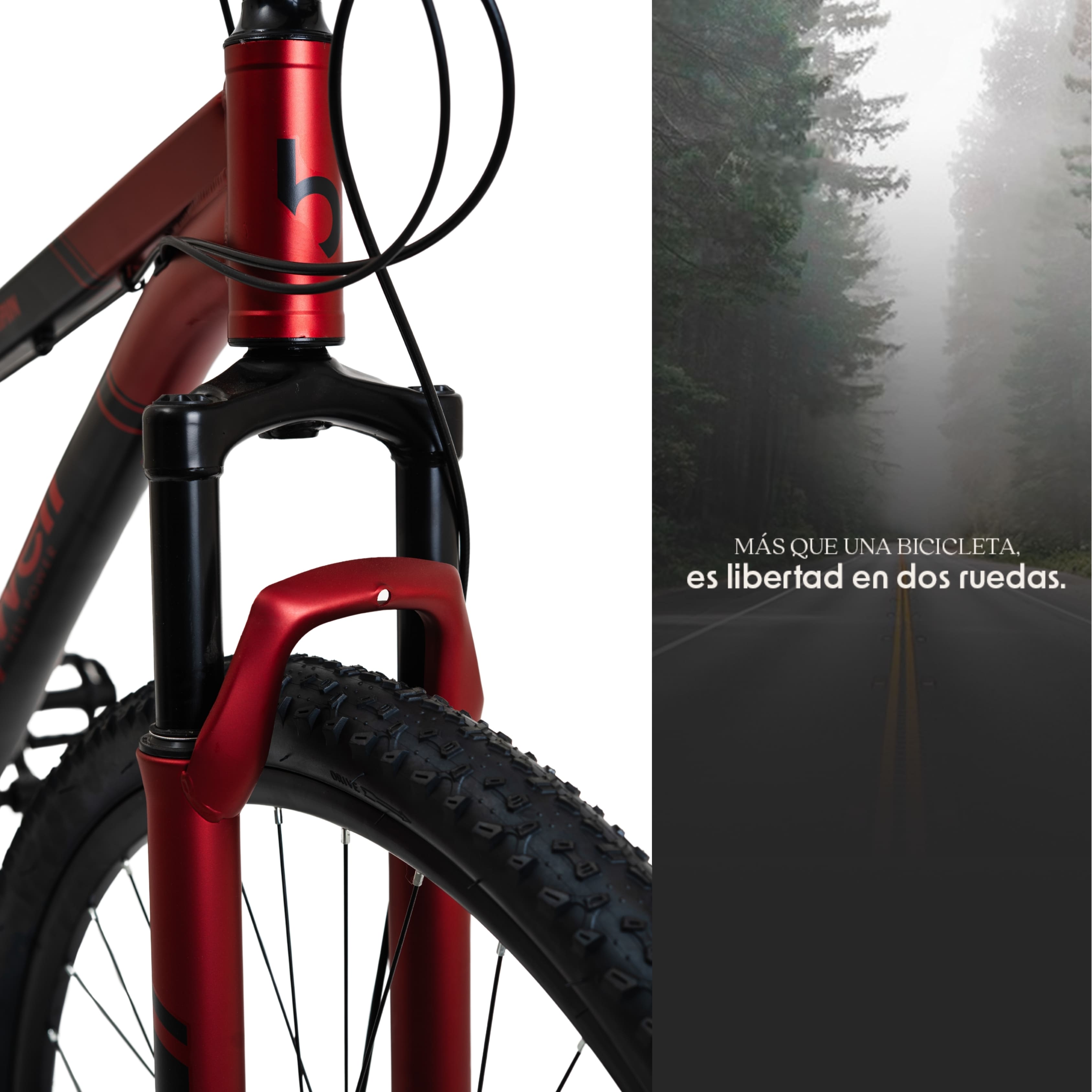 Foto 6 | Bicicleta de Montaña Bywell Shimano Velocidad 21 Rodada 29 Rojo y Negro