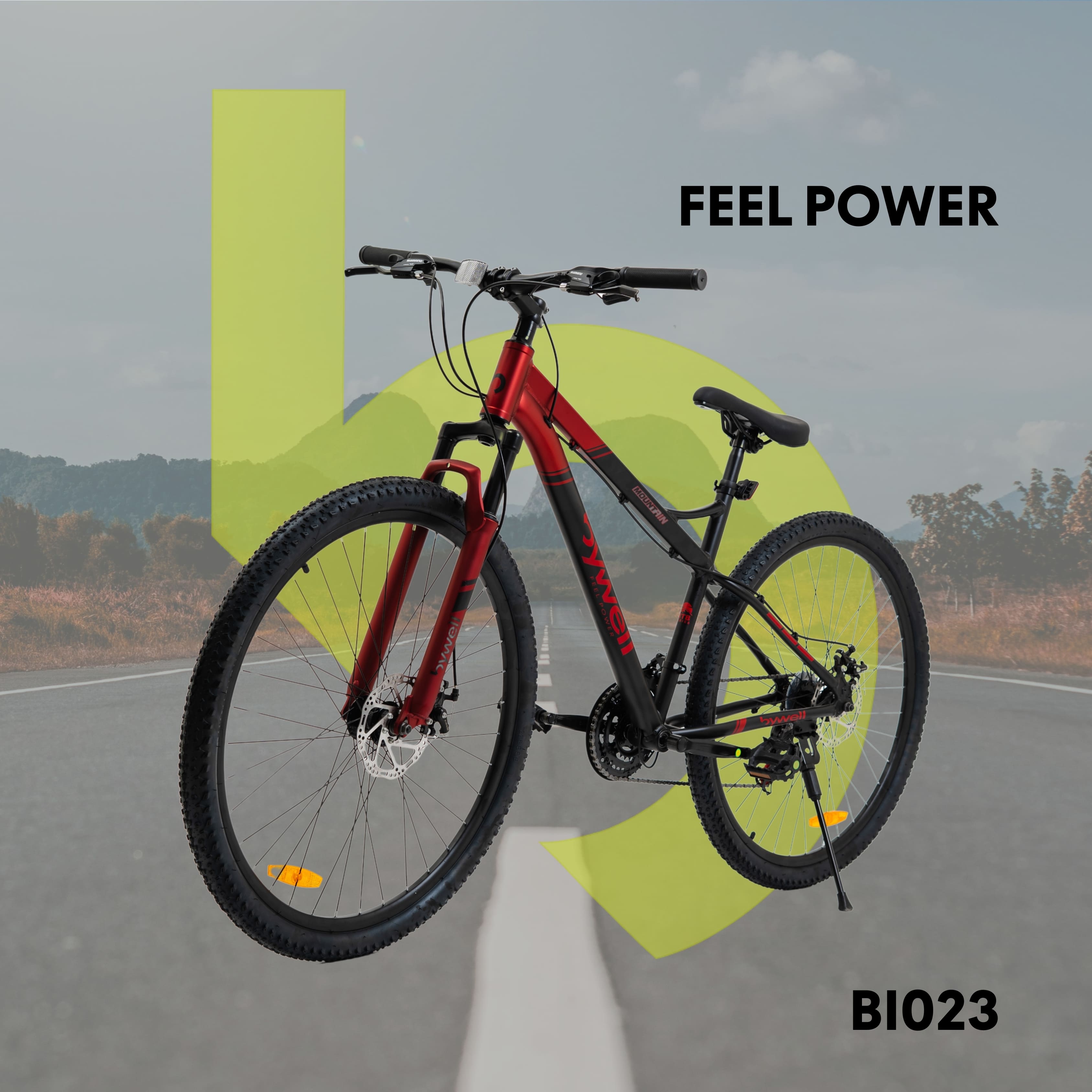 Foto 8 | Bicicleta de Montaña Bywell Shimano Velocidad 21 Rodada 29 Rojo y Negro