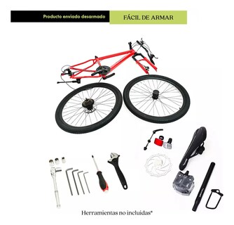 Foto 2 | Bicicleta De Montaña Bywell Velocidad 21 Aluminio Rodada 29 Roja