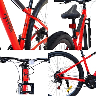 Foto 4 | Bicicleta de Montaña Bywell Velocidad 21 Aluminio Rodada 29 Roja