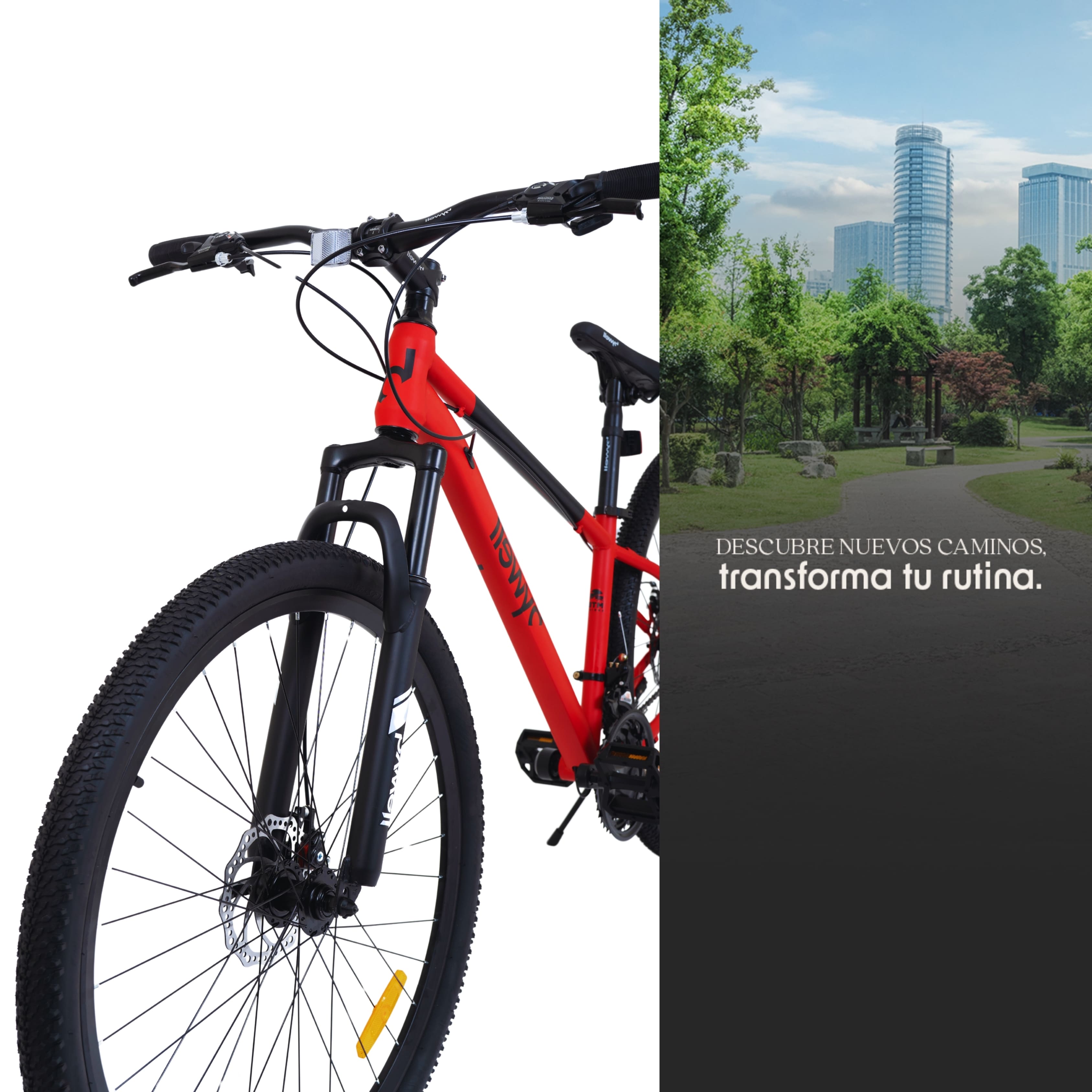 Foto 5 | Bicicleta de Montaña Bywell Velocidad 21 Aluminio Rodada 29 Roja