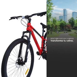 Foto 5 | Bicicleta de Montaña Bywell Velocidad 21 Aluminio Rodada 29 Roja