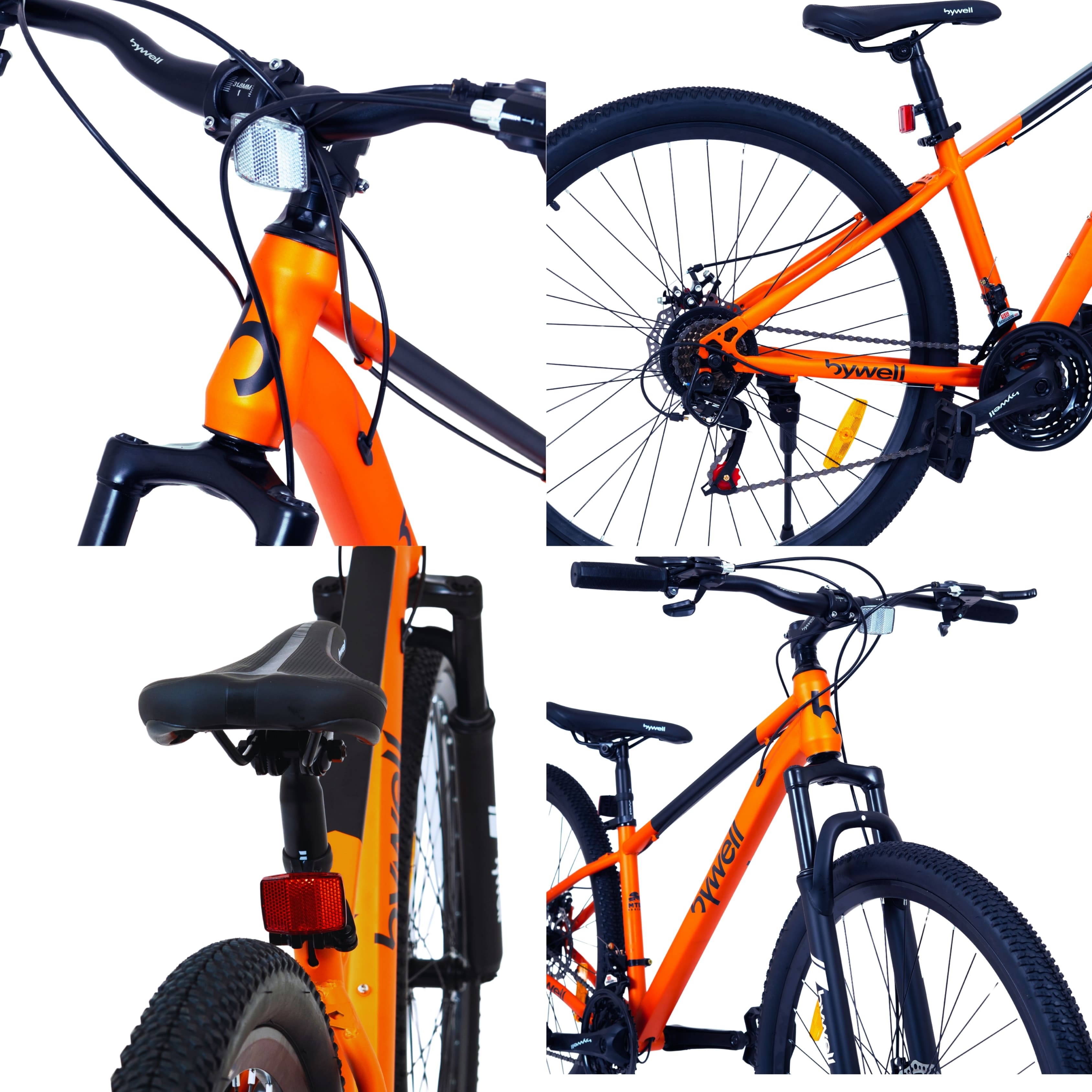 Foto 5 pulgar | Bicicleta de Montaña Bywell Velocidad 21 Aluminio Rodada 29 Naranja