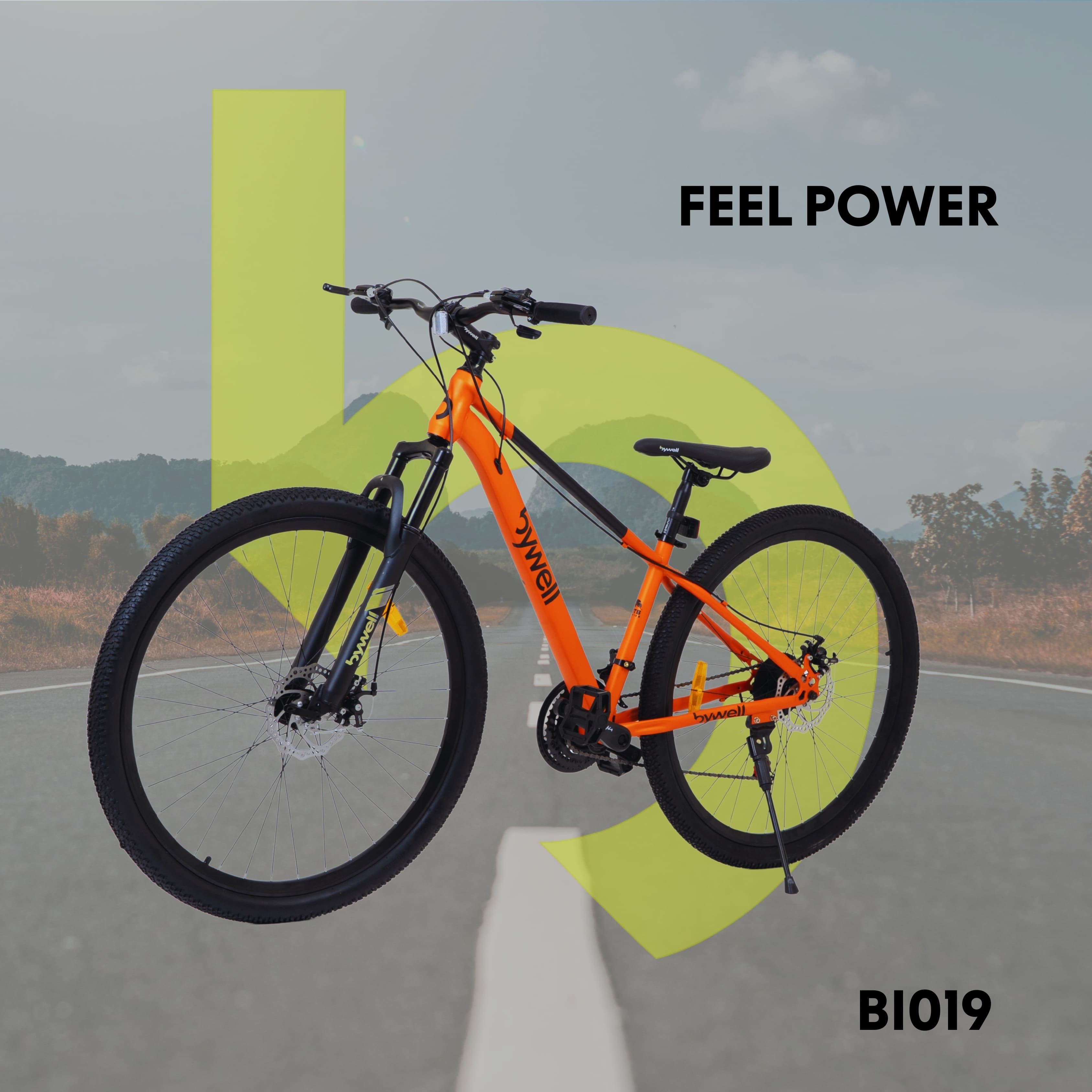 Foto 6 | Bicicleta de Montaña Bywell Velocidad 21 Aluminio Rodada 29 Naranja