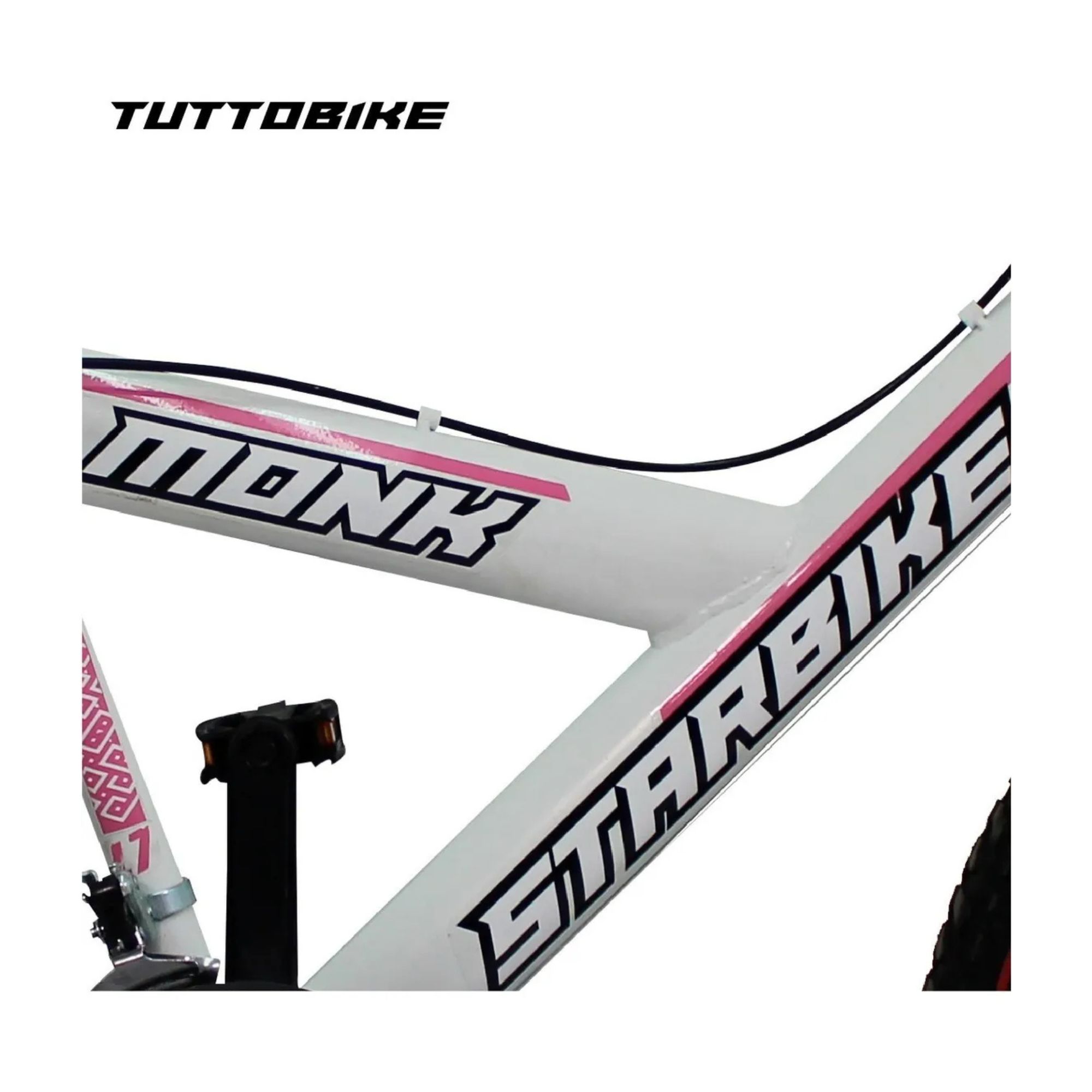 Foto 6 pulgar | Bicicleta De Montaña Monk Starbike 2.1  R26 Blanca Rosa