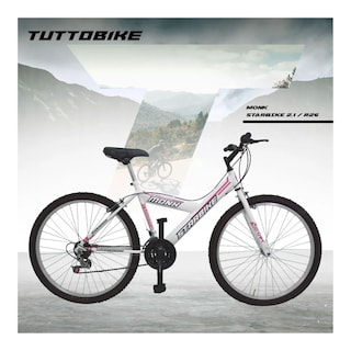 Foto 6 | Bicicleta De Montaña Monk Starbike 2.1 R26 Blanca Rosa