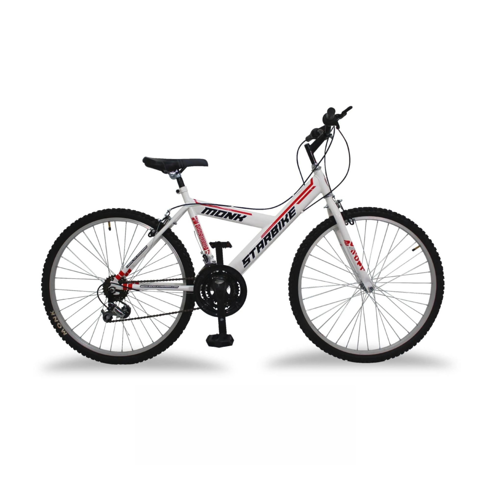 Foto 2 pulgar | Bicicleta De Montaña Monk Starbike 2.1  R26 Blanca Roja