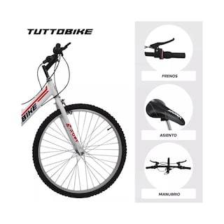 Foto 4 | Bicicleta De Montaña Monk Starbike 2.1 R26 Blanca Roja