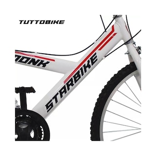 Foto 5 | Bicicleta De Montaña Monk Starbike 2.1 R26 Blanca Roja