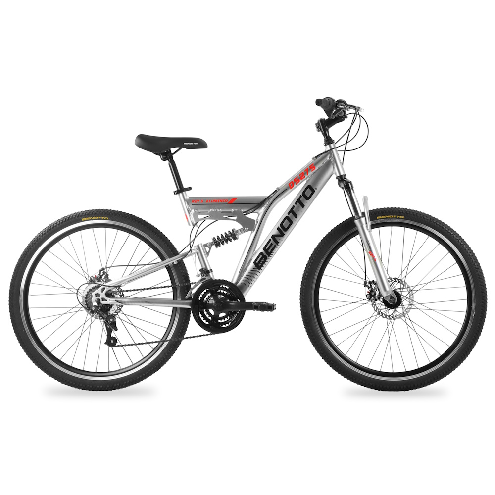 Foto 2 pulgar | Bicicleta Montaña Ds-275 R27.5 21v Hombre Plateada Benotto