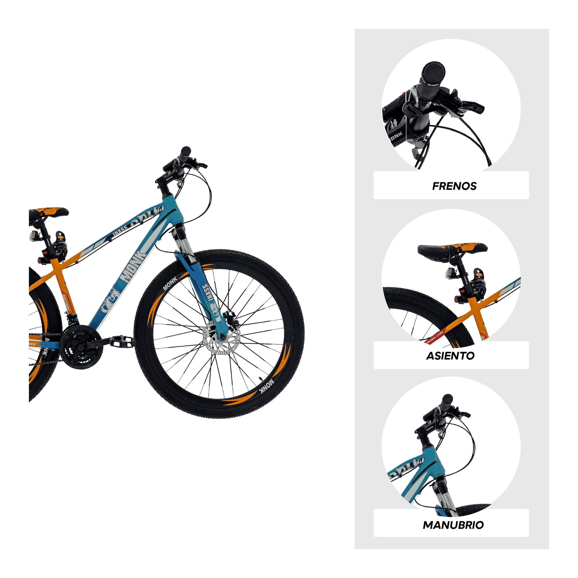 Foto 4 | Bicicleta De Montaña Monk Inxss R29  21 Velocidades