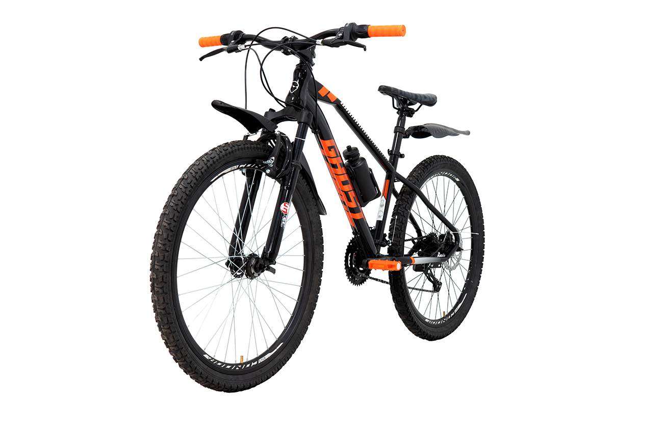 Foto 8 pulgar | Bicicleta Ghost Hawk Rodada 26 Negro Naranja