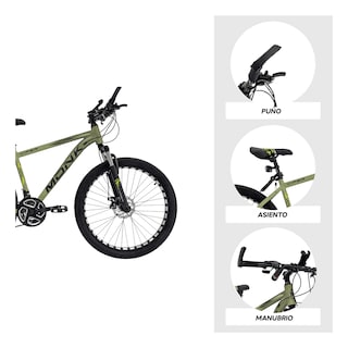 Foto 4 | Bicicleta De Montaña Monk Viper R26 21 Velocidades Verde
