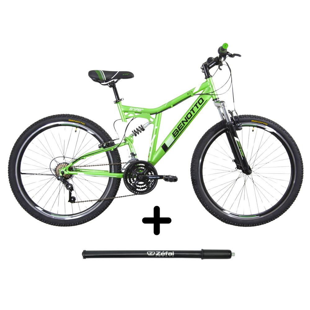 Foto 2 pulgar | Combo Bicicleta Benotto Sniper R27.5 21v Con Bomba De Aire
