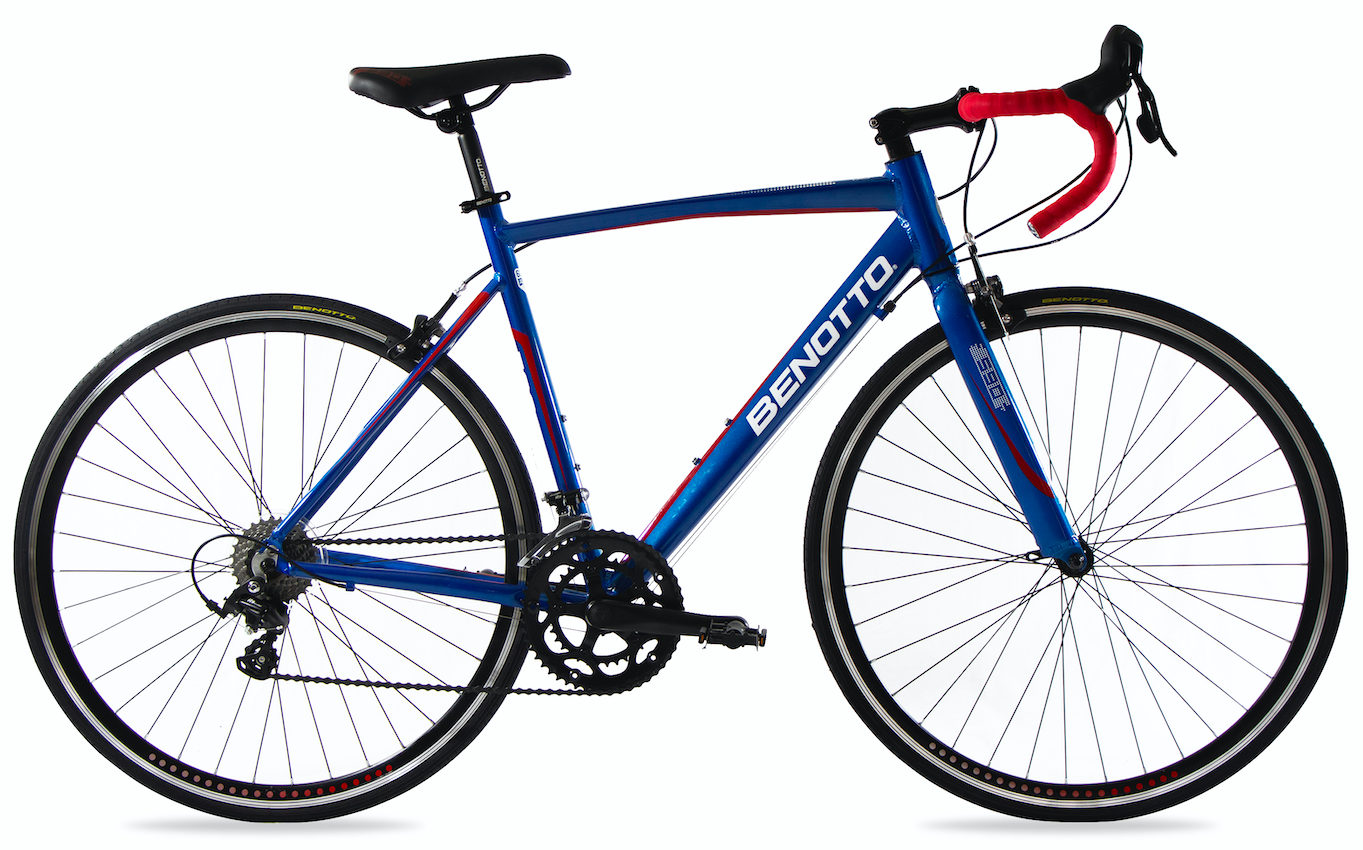 Bicicleta Benotto Ruta 590 R700 color Azul 14v Aluminio Palancas Duales