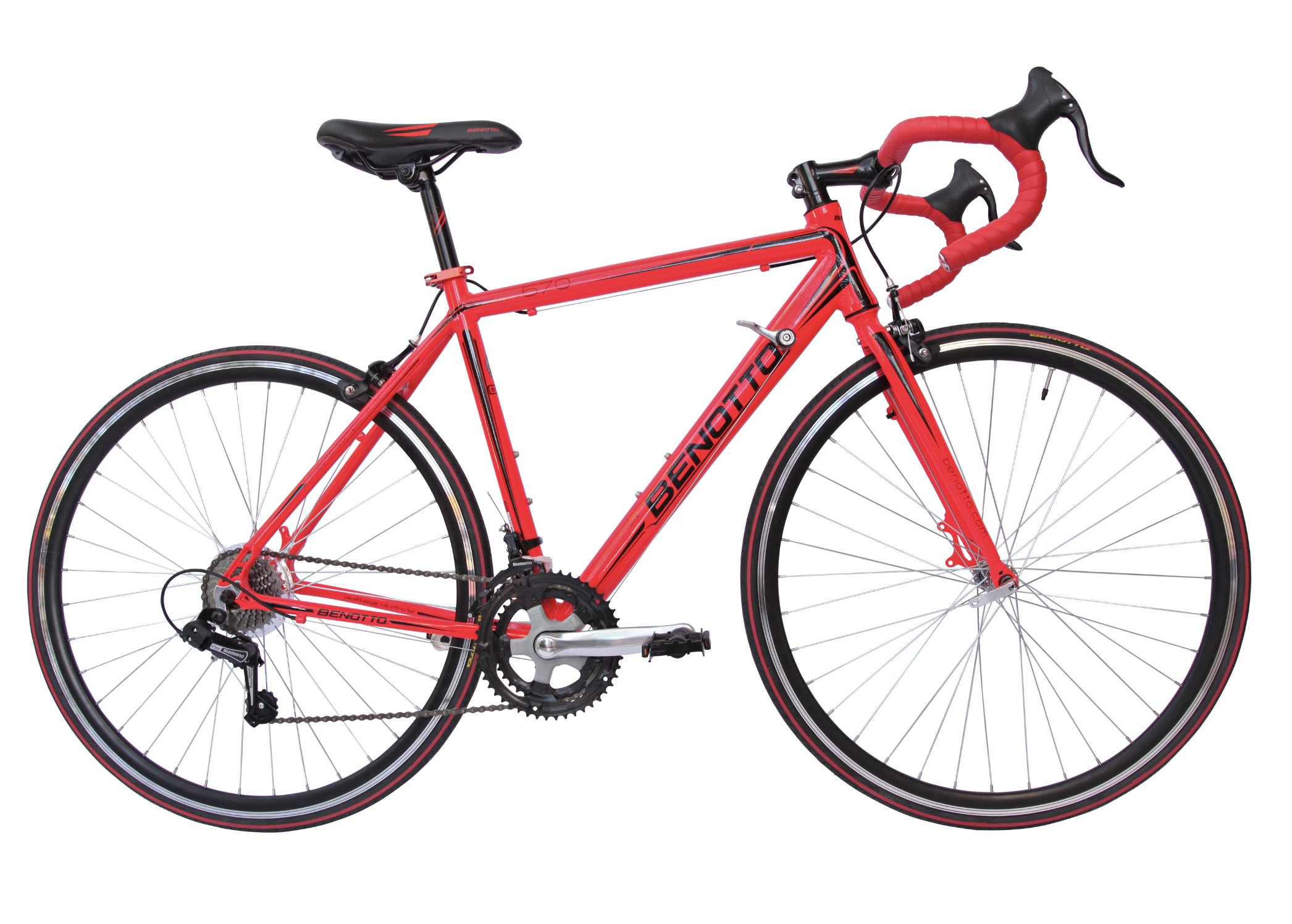 Bicicleta de Aluminio Benotto Ruta 570 color Rojo