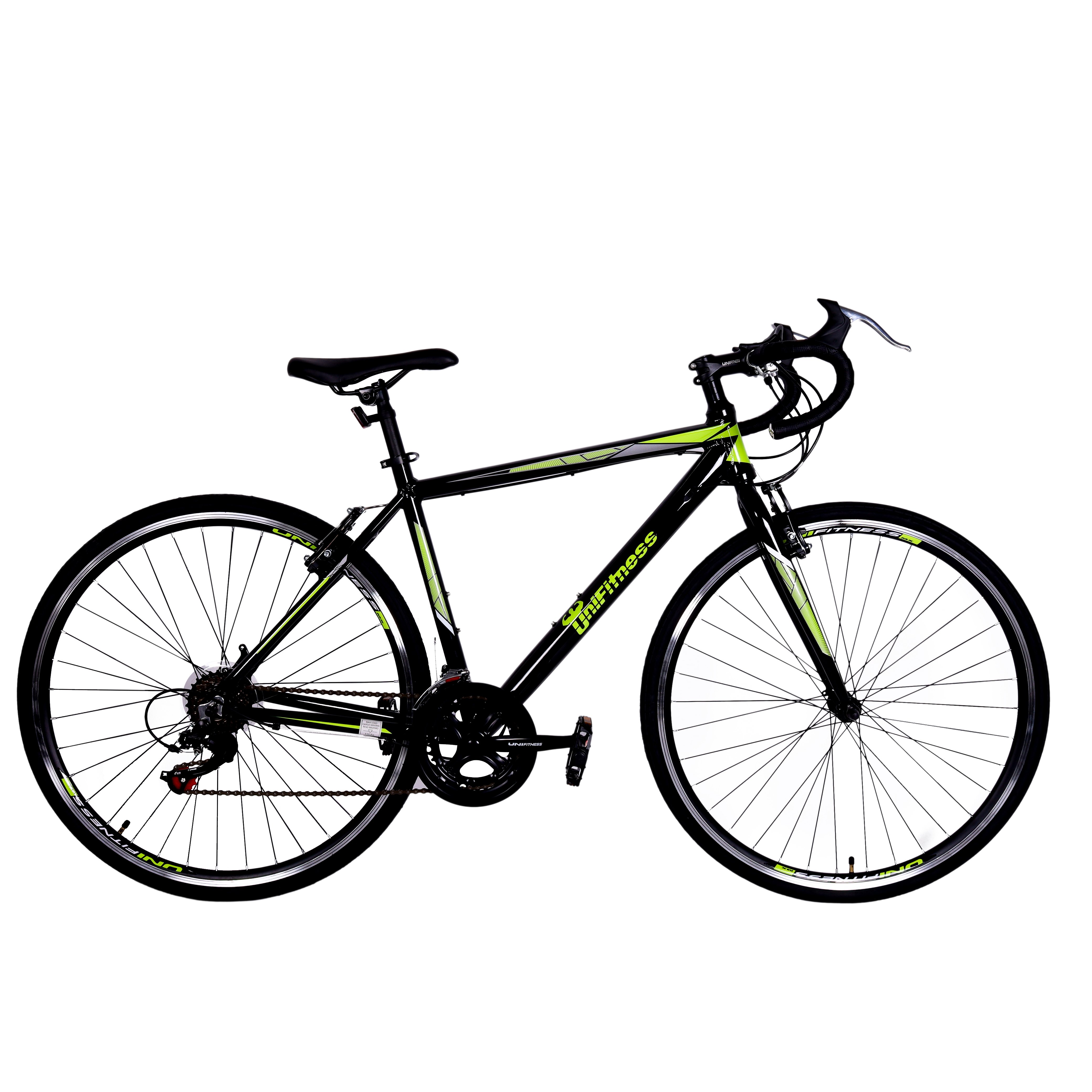 Bicicleta Unifitness UNIFRUT1 color Negro Ruta 700CC 14V Cambios Shimano