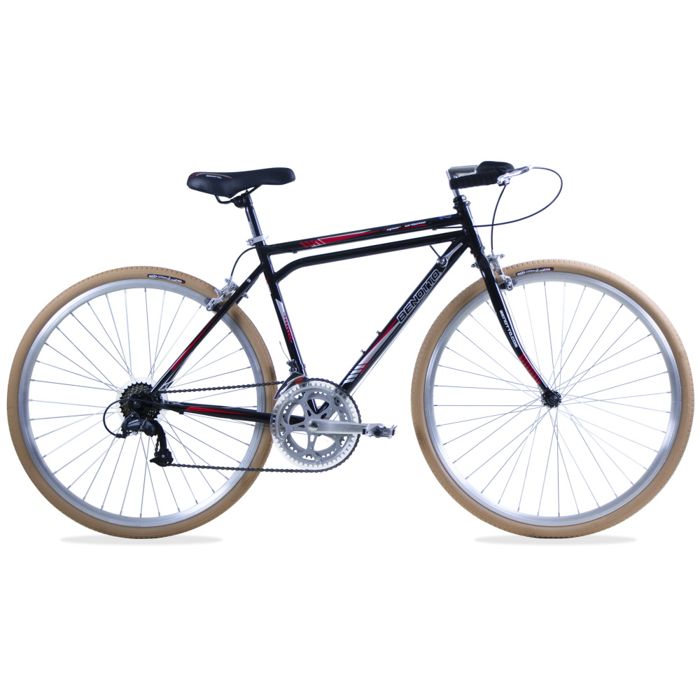 Bicicleta Super Turismo Benotto R28 12v Acero Negro Rojo