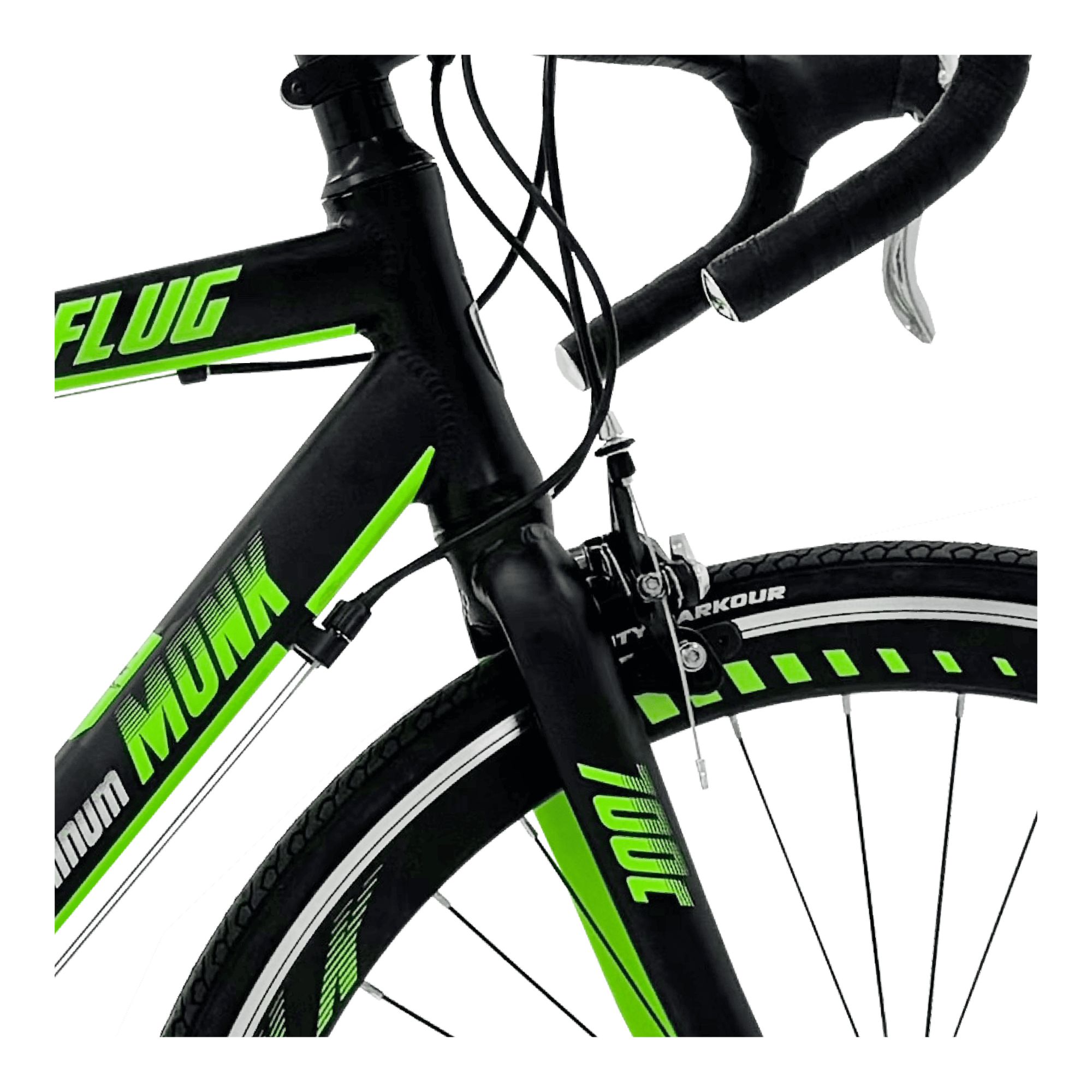 Foto 6 pulgar | Bicicleta De Ruta Monk Flug Rodada 700 Negro Verde