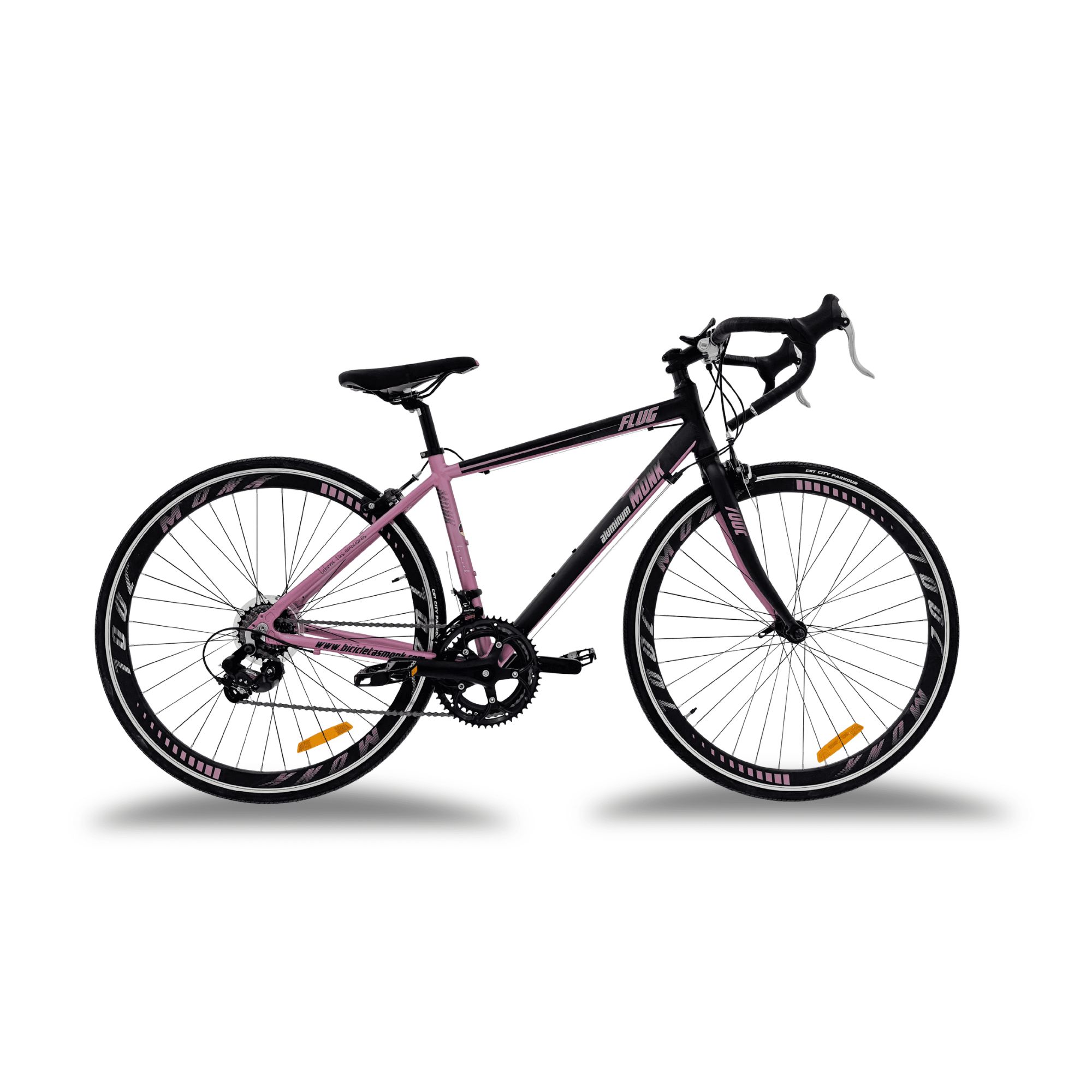 Foto 2 pulgar | Bicicleta De Ruta Monk Flug Rodada 700 Negro Rosa
