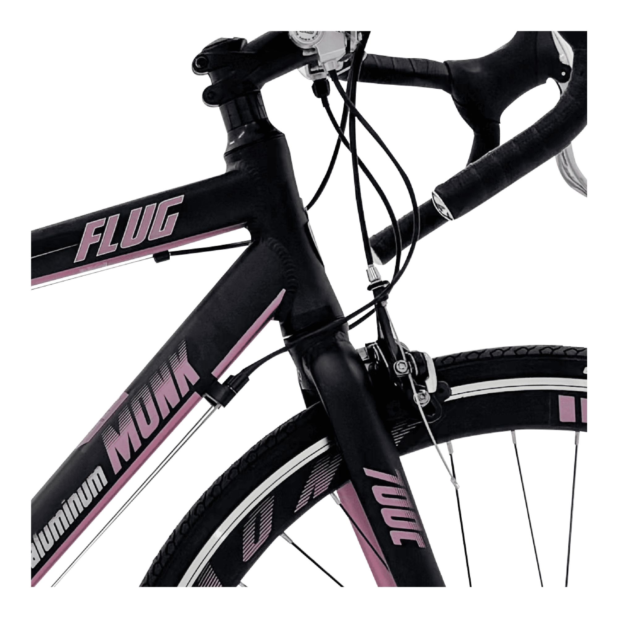 Foto 6 pulgar | Bicicleta De Ruta Monk Flug Rodada 700 Negro Rosa