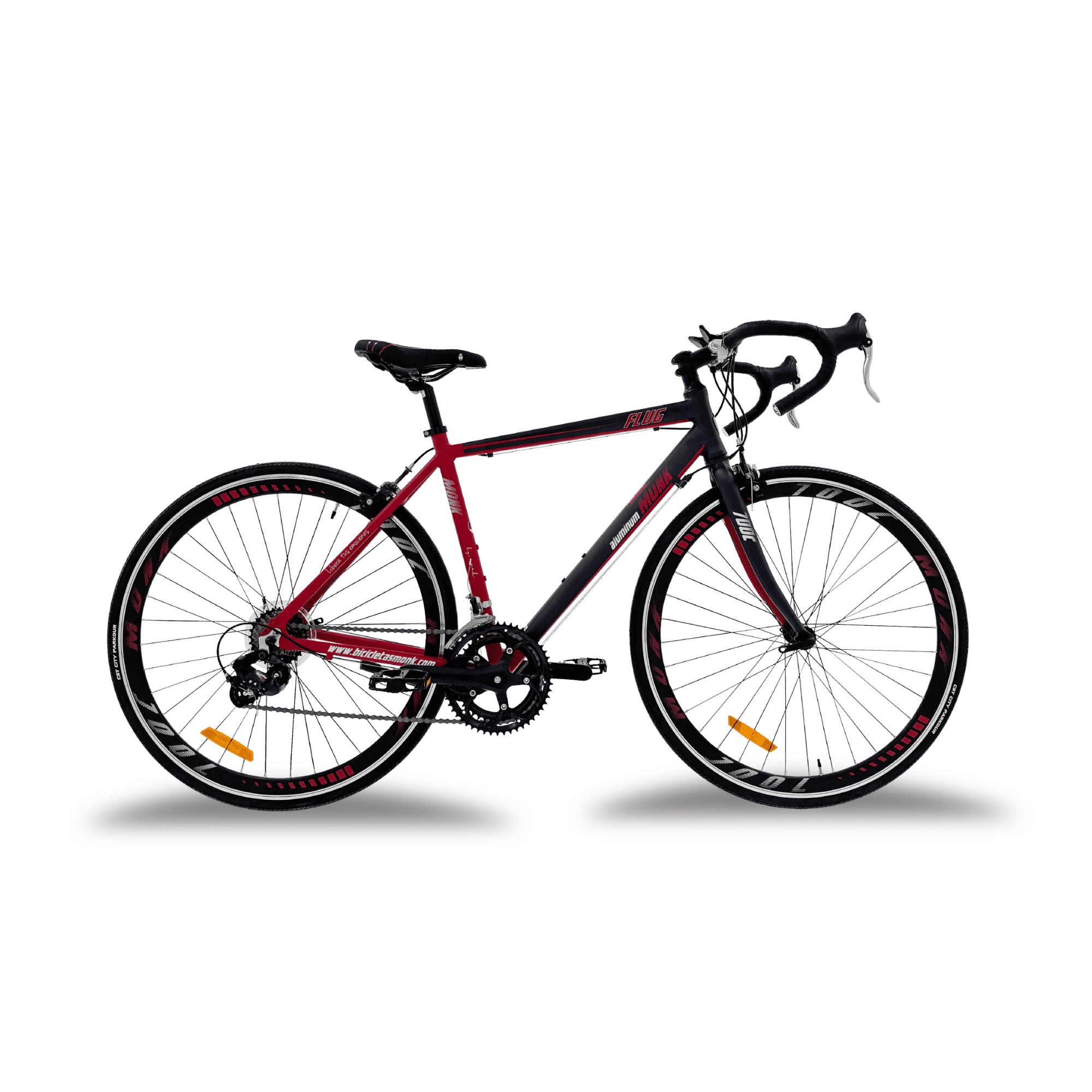 Foto 1 | Bicicleta De Ruta Monk Flug Rodada 700 Negro Rojo