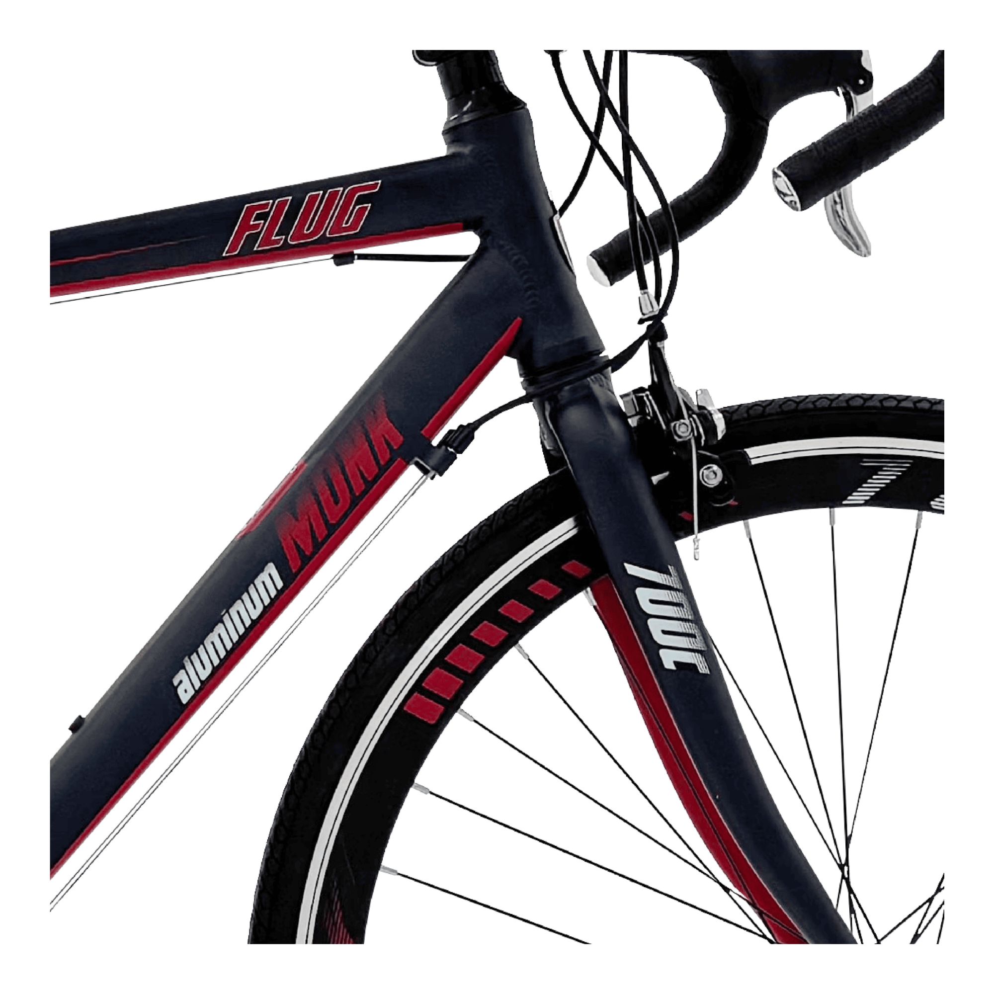 Foto 5 | Bicicleta De Ruta Monk Flug Rodada 700 Negro Rojo